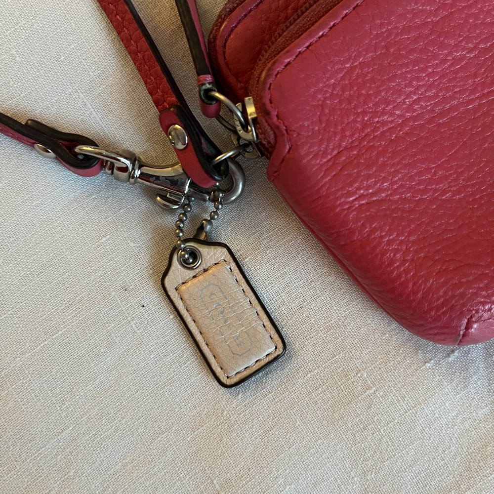 Coach Pink Leather Wristlet - Picture 4 of 12